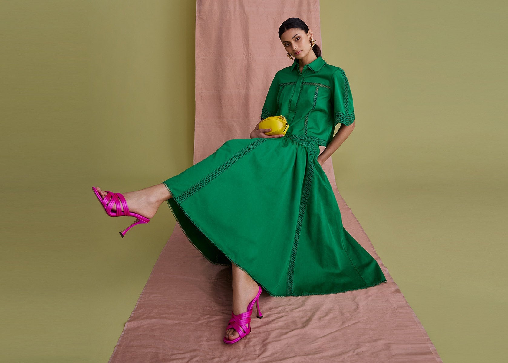 green emerald velvet dress Primavera 12193 Long Formal Dress– PromGirl main image 0