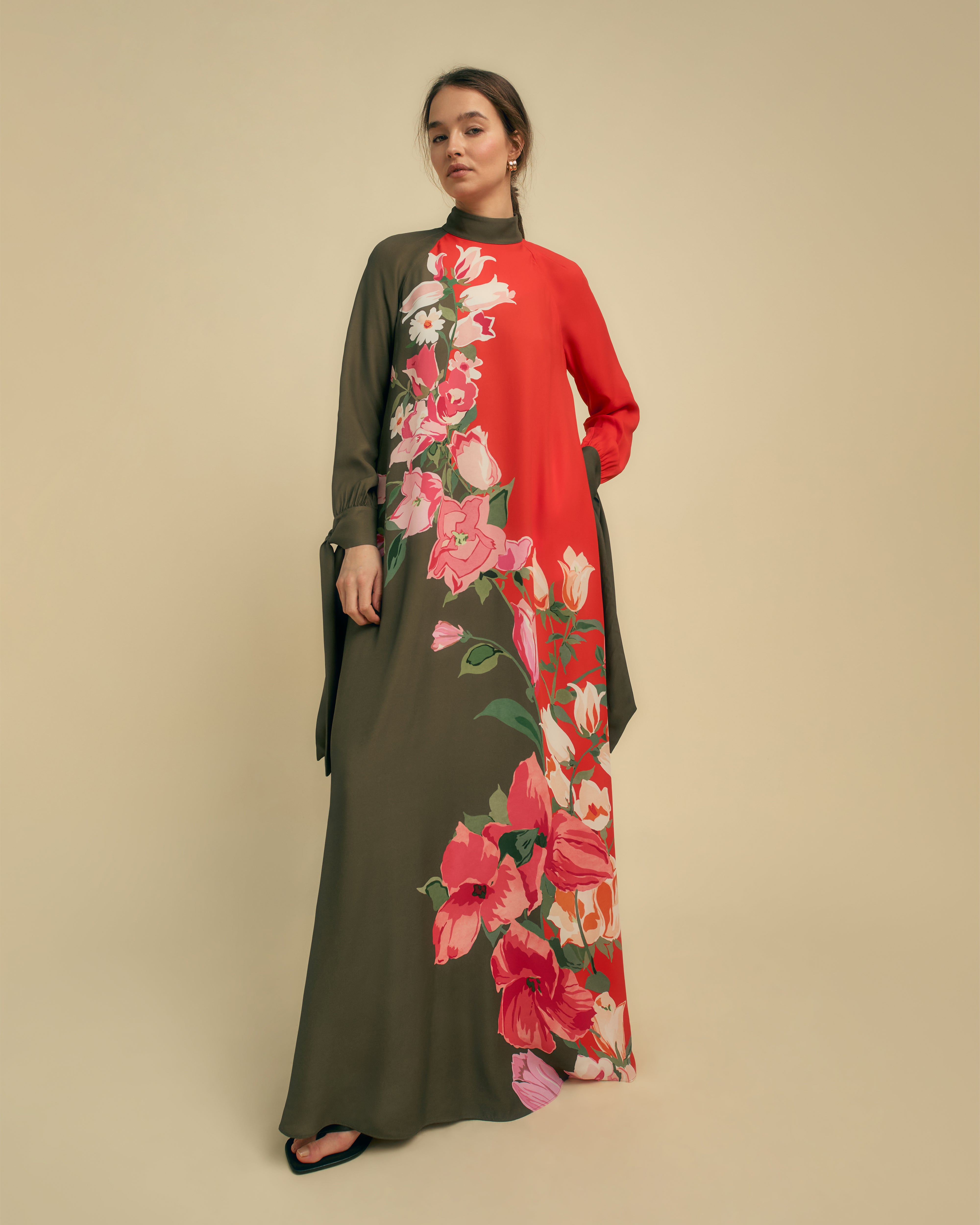 Florere Floral Print Column Maxi Dress