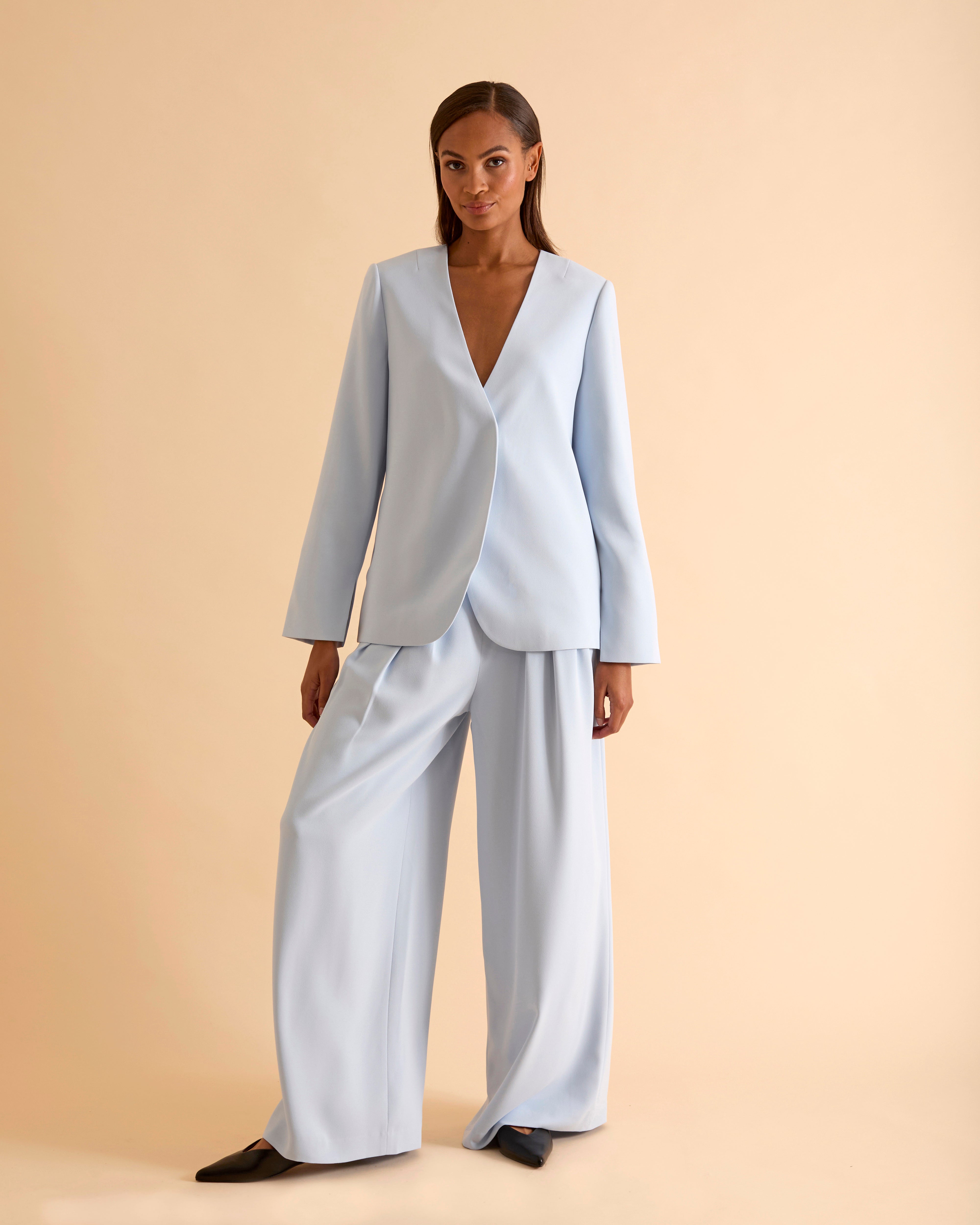 High Waisted Wide Leg Trousers