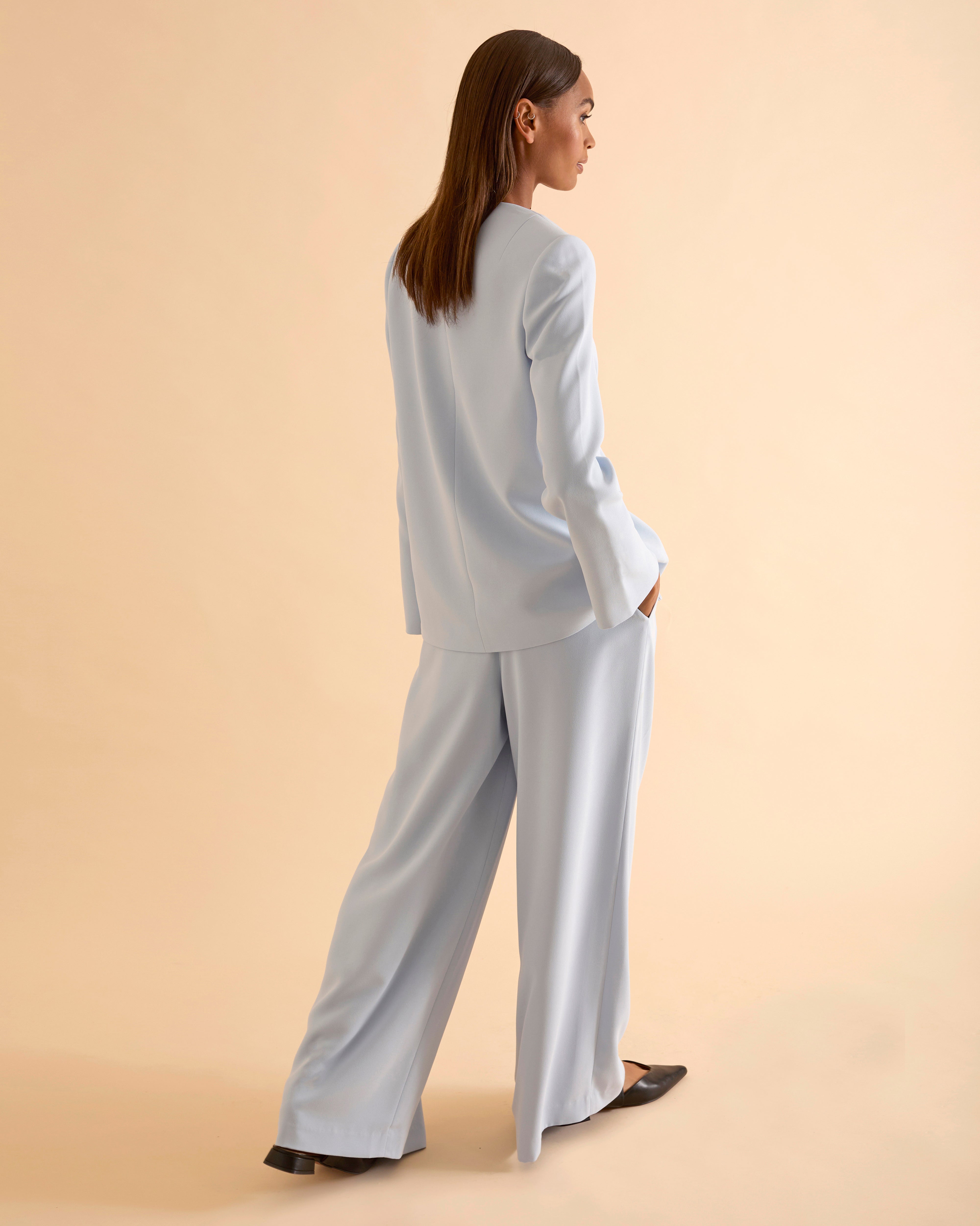 High Waisted Wide Leg Trousers
