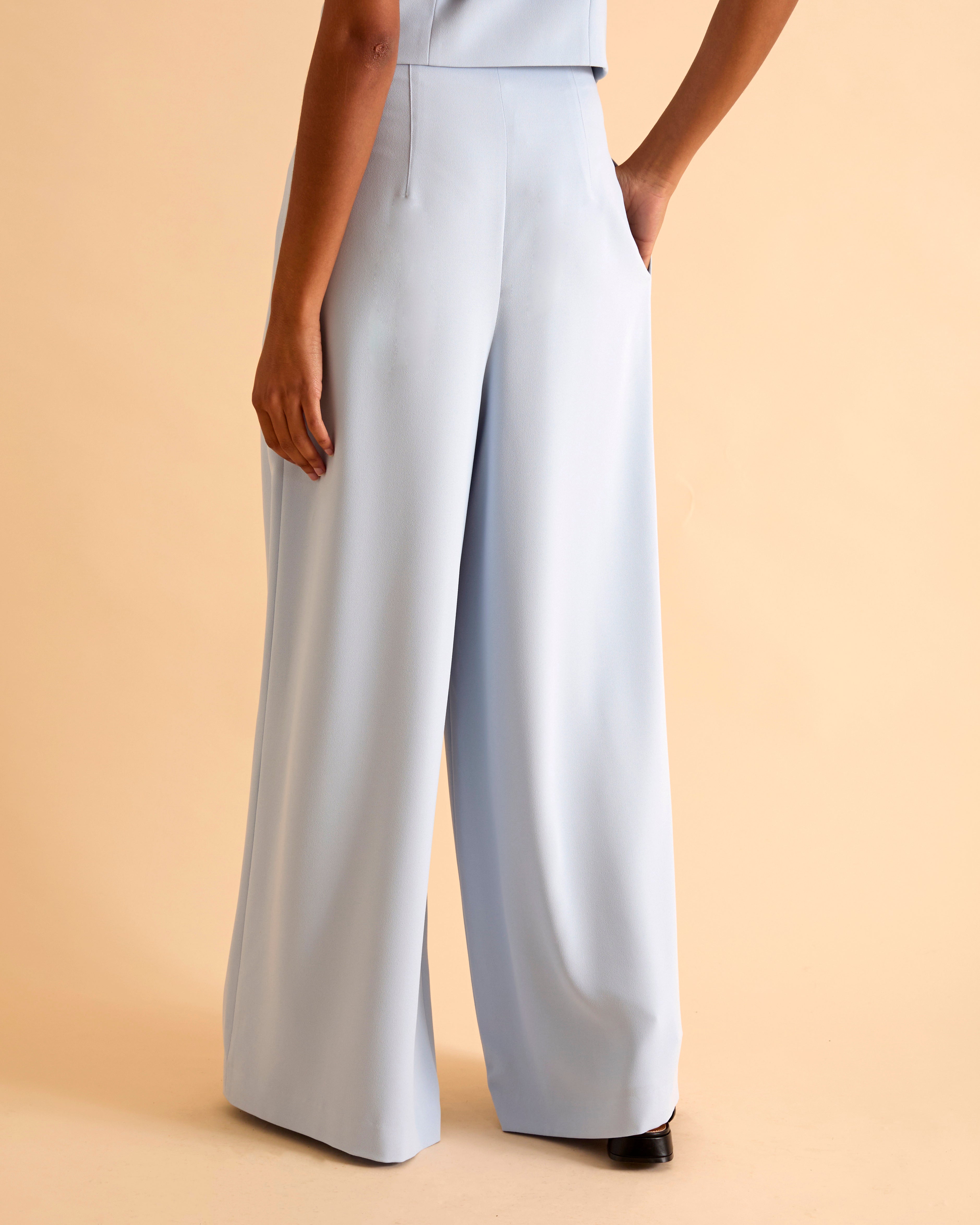 High Waisted Wide Leg Trousers