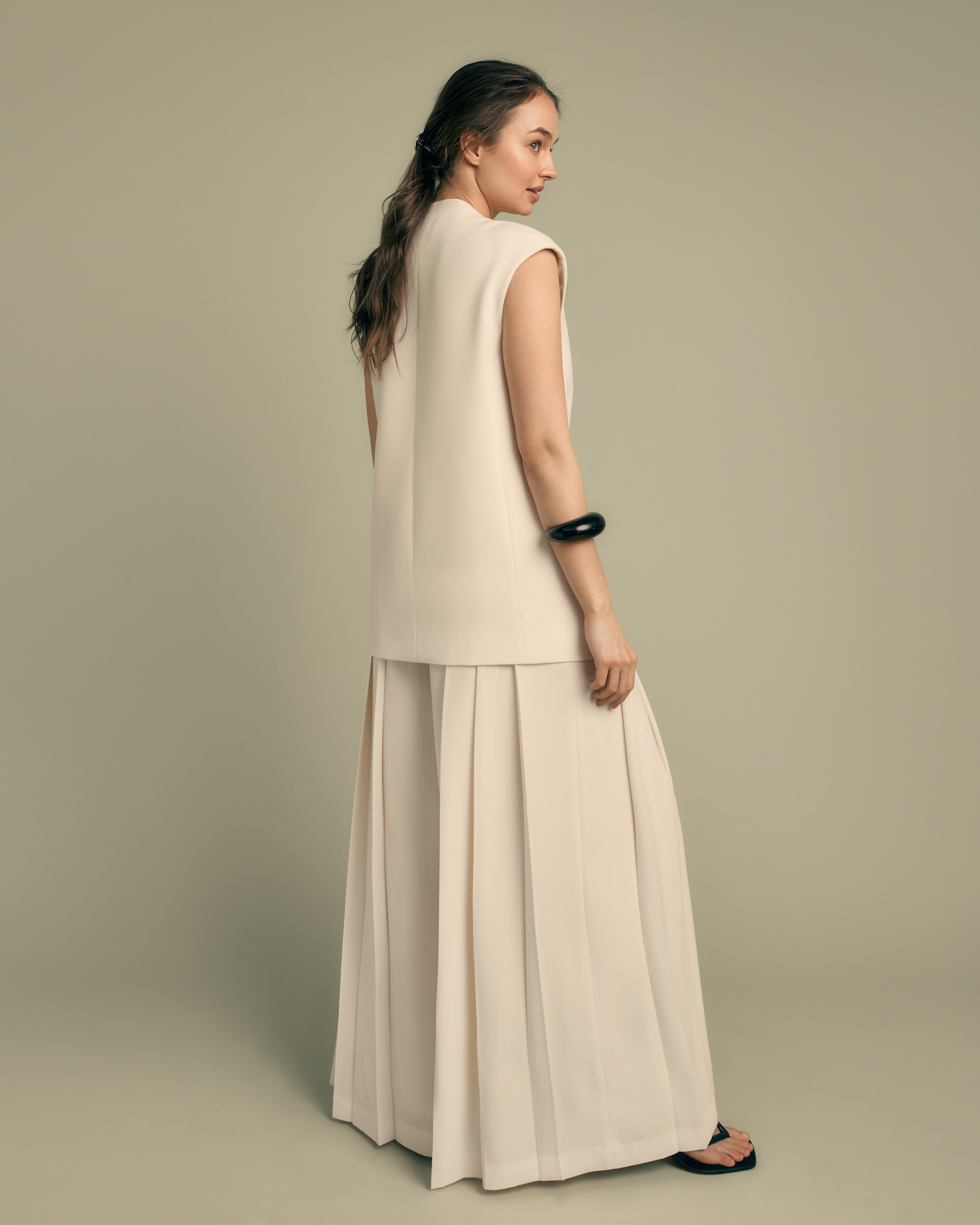 Florere Deep Pleat Wide Leg Trousers