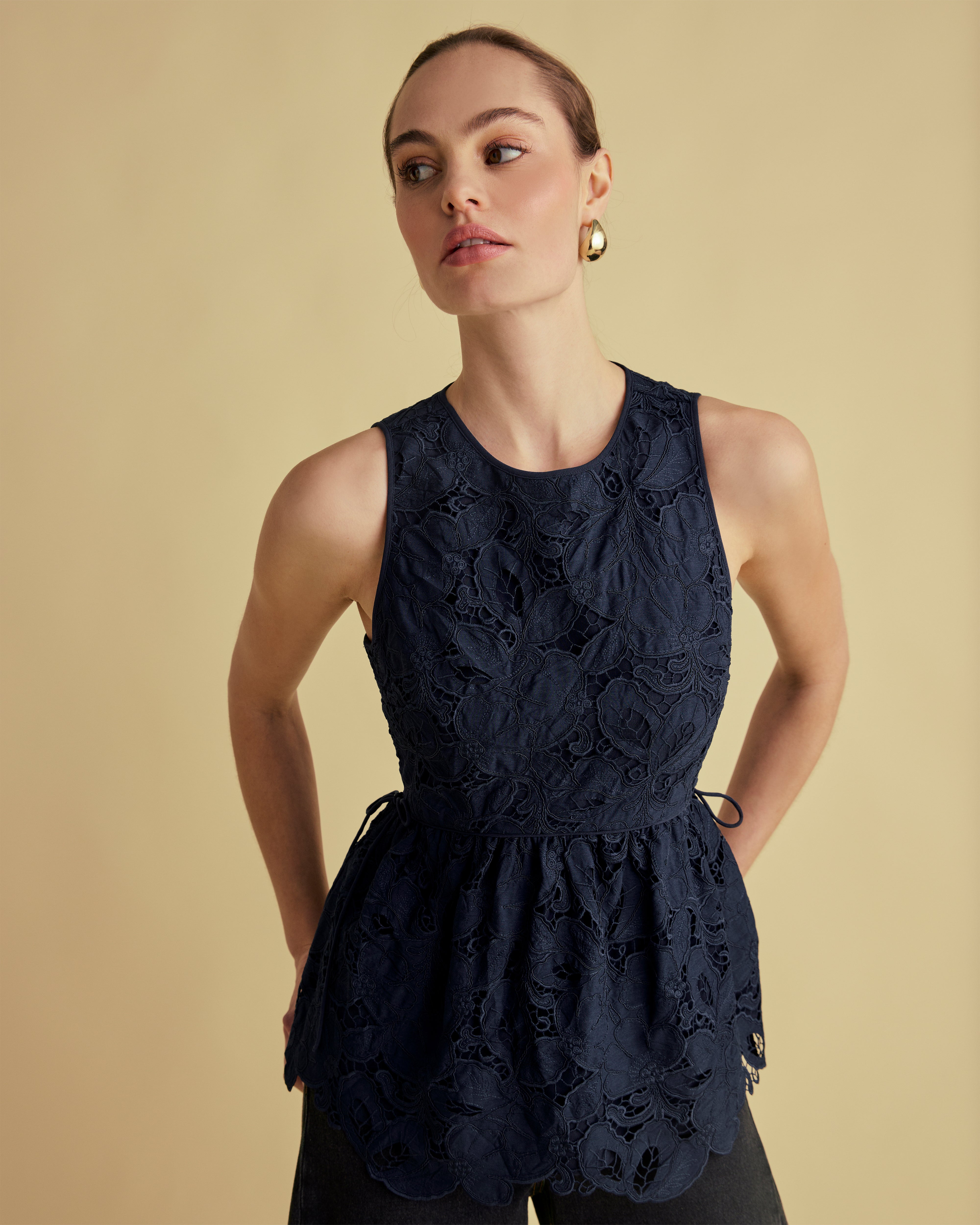 Lace Peplum Top – Florere