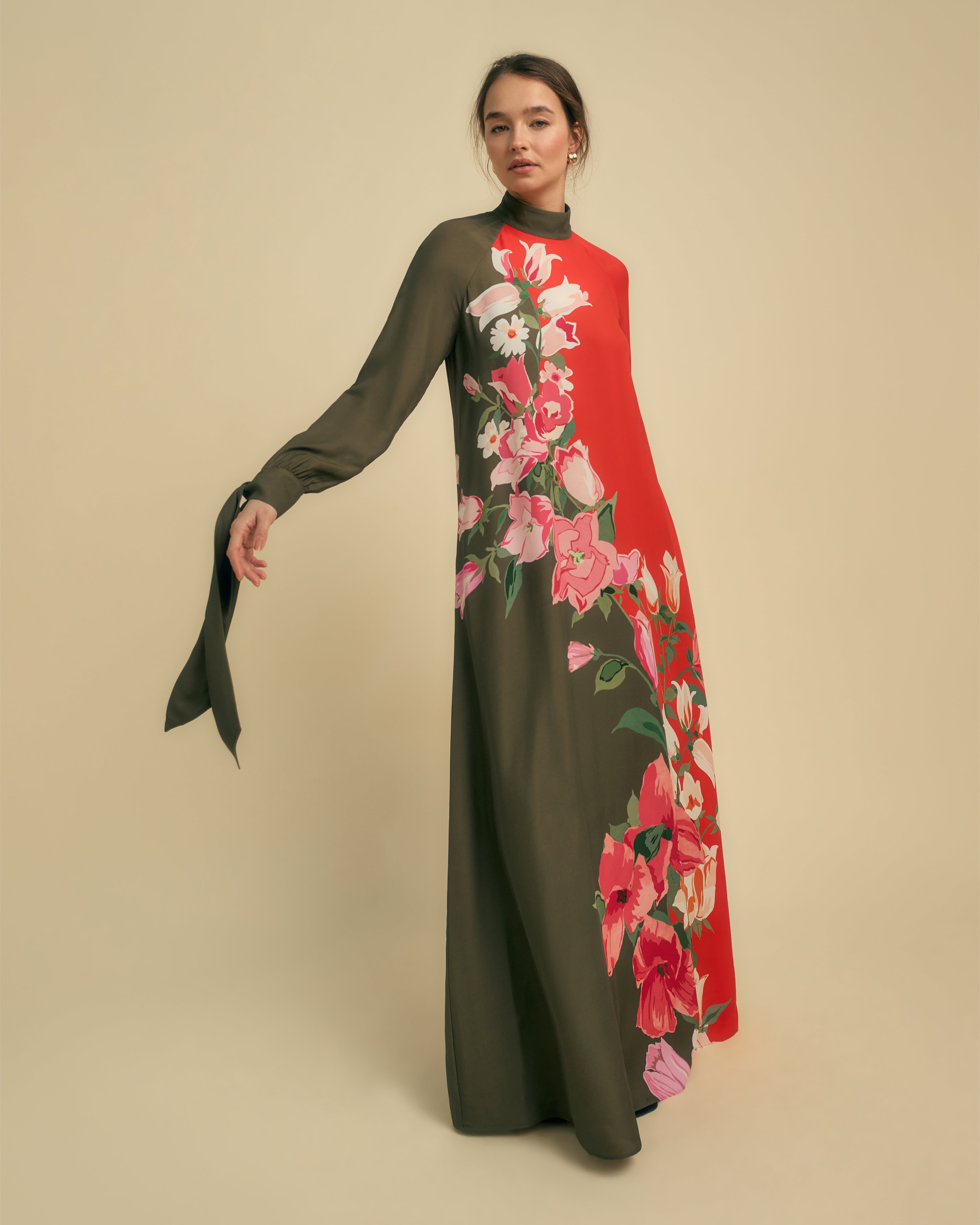 pink floral devore long sleeve maxi dress Women's Pink Floral Devore Long Sleeve Maxi Dress