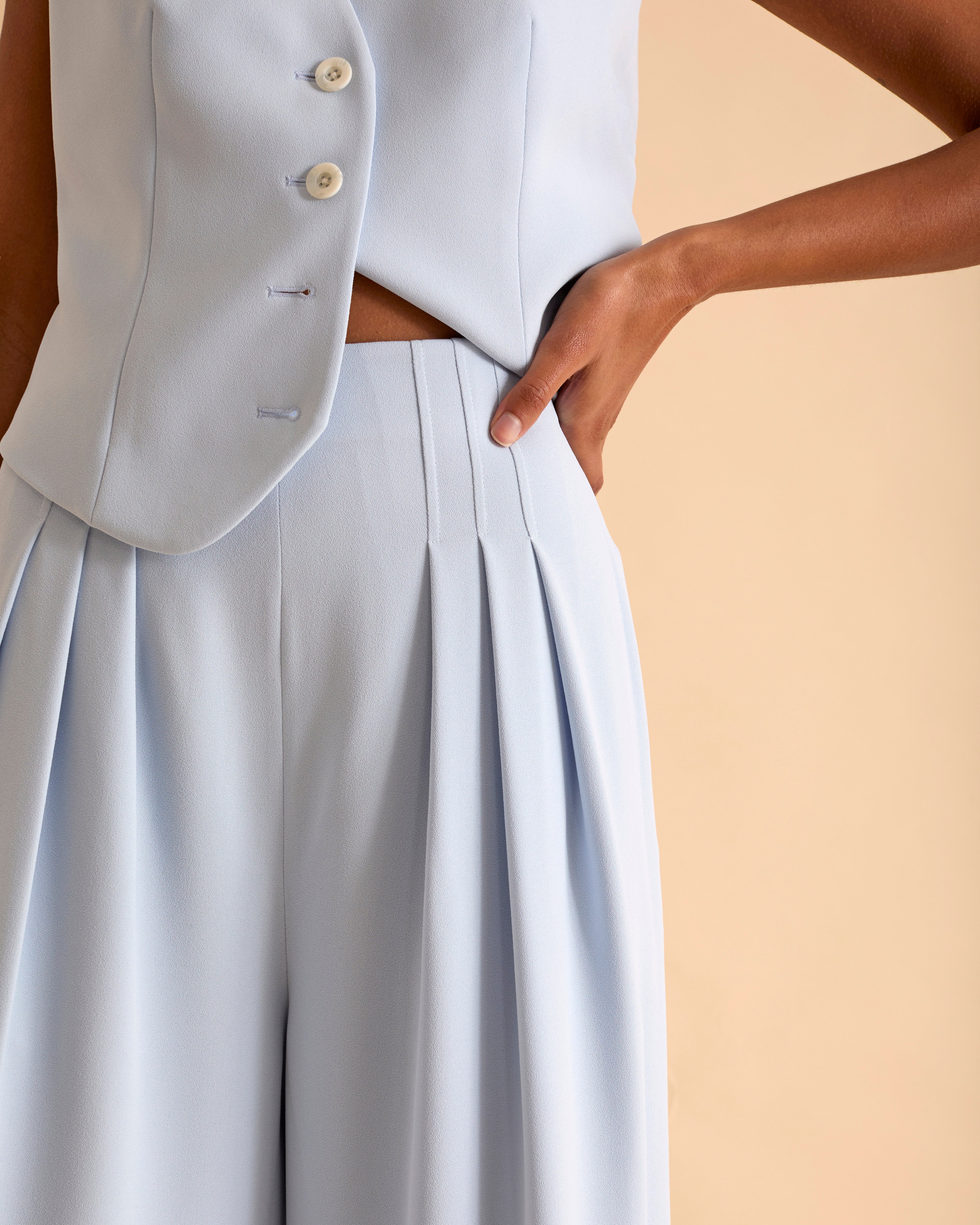 High Waisted Wide Leg Trousers