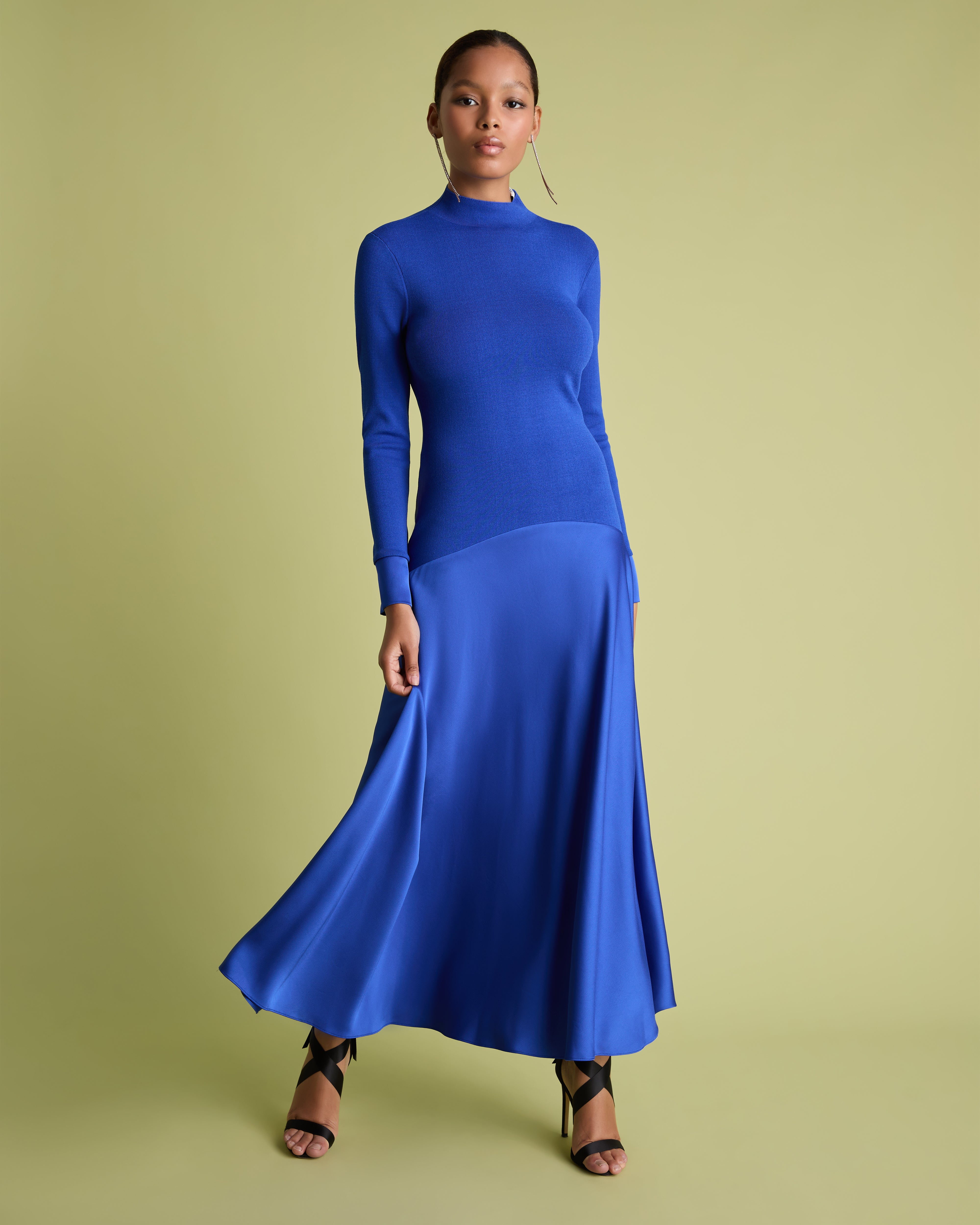 Acacia Bright Blue Mockable Midi Dress
