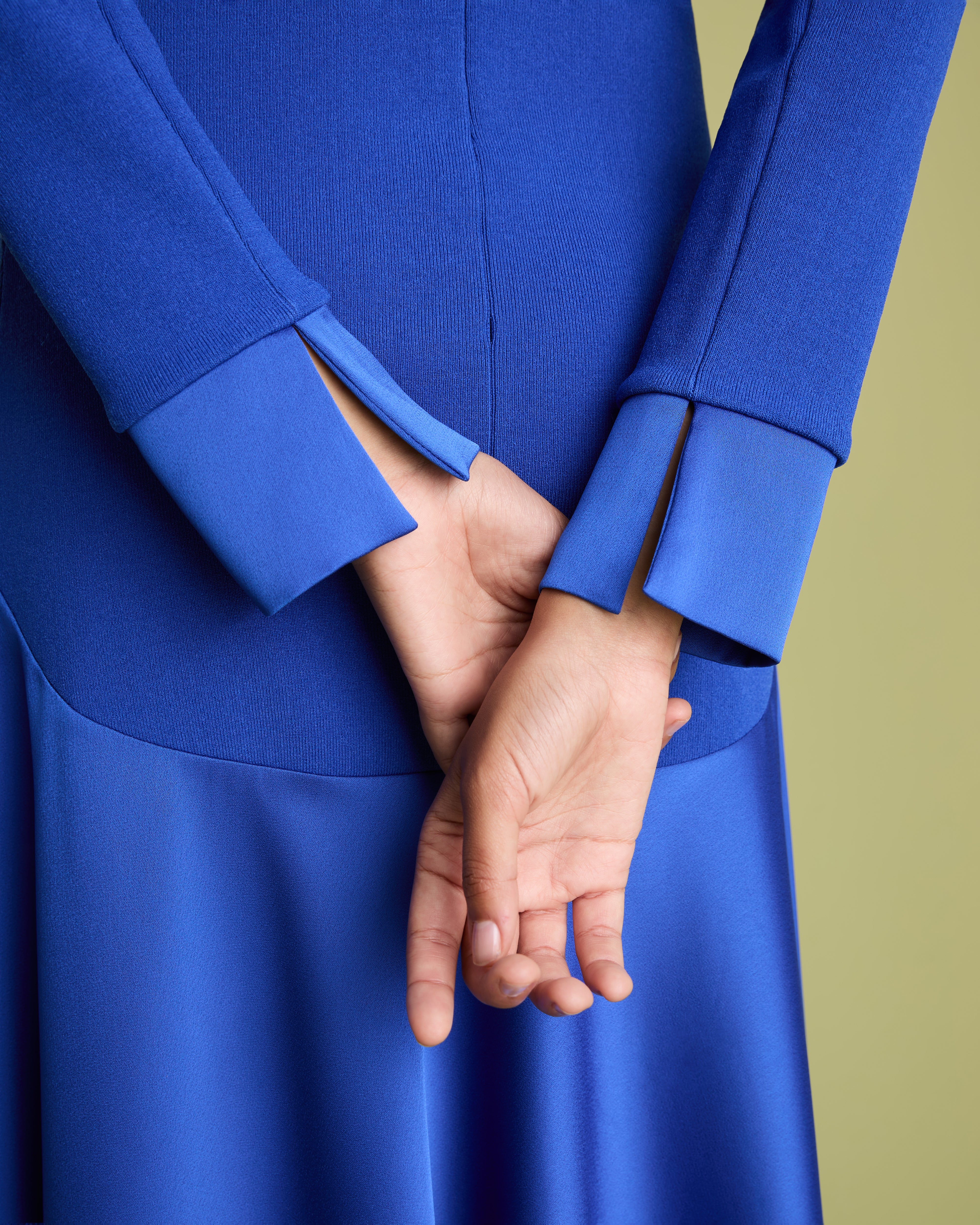 Acacia Bright Blue Mockable Midi Dress