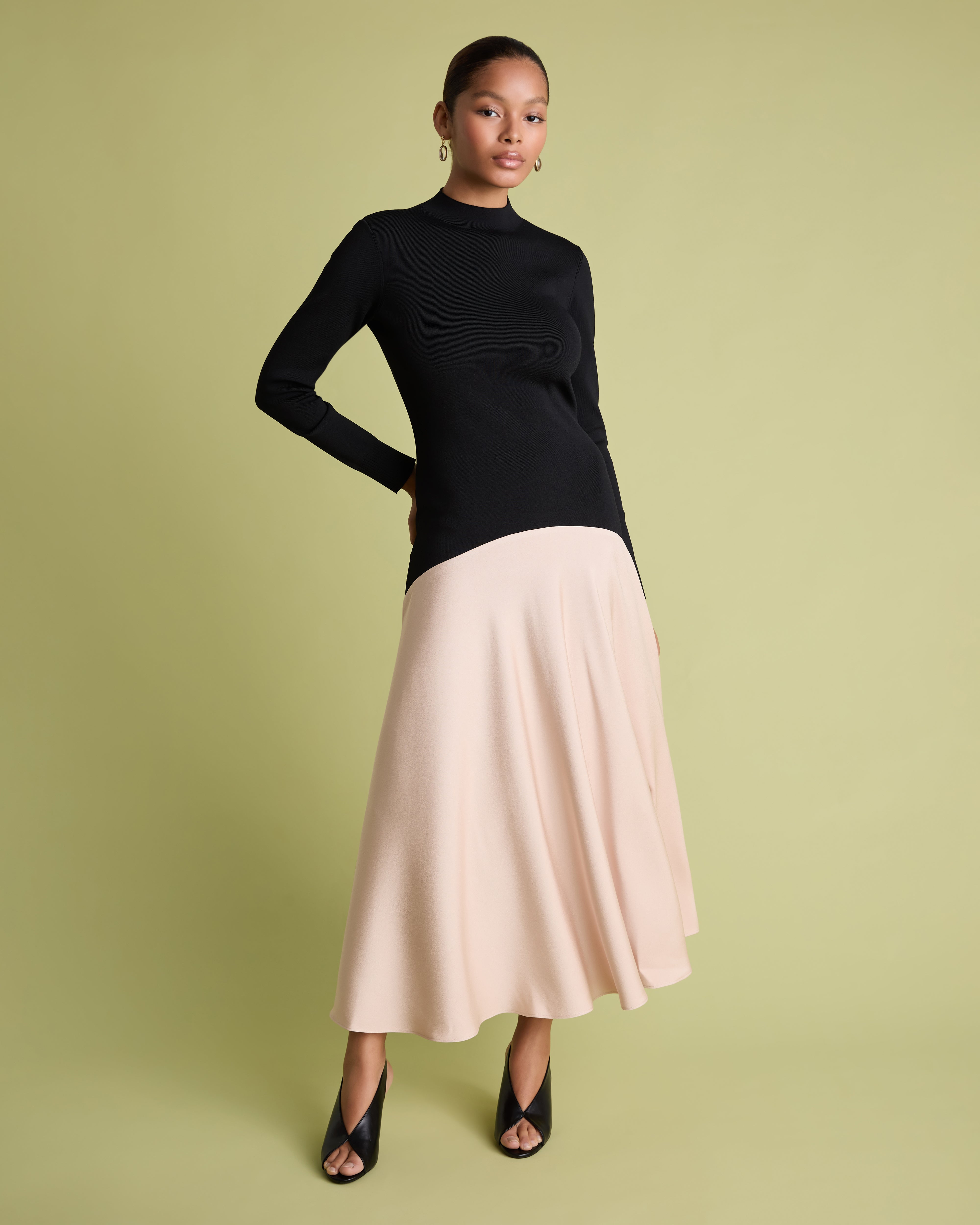 Acacia Colourblock Mockable Midi Dress