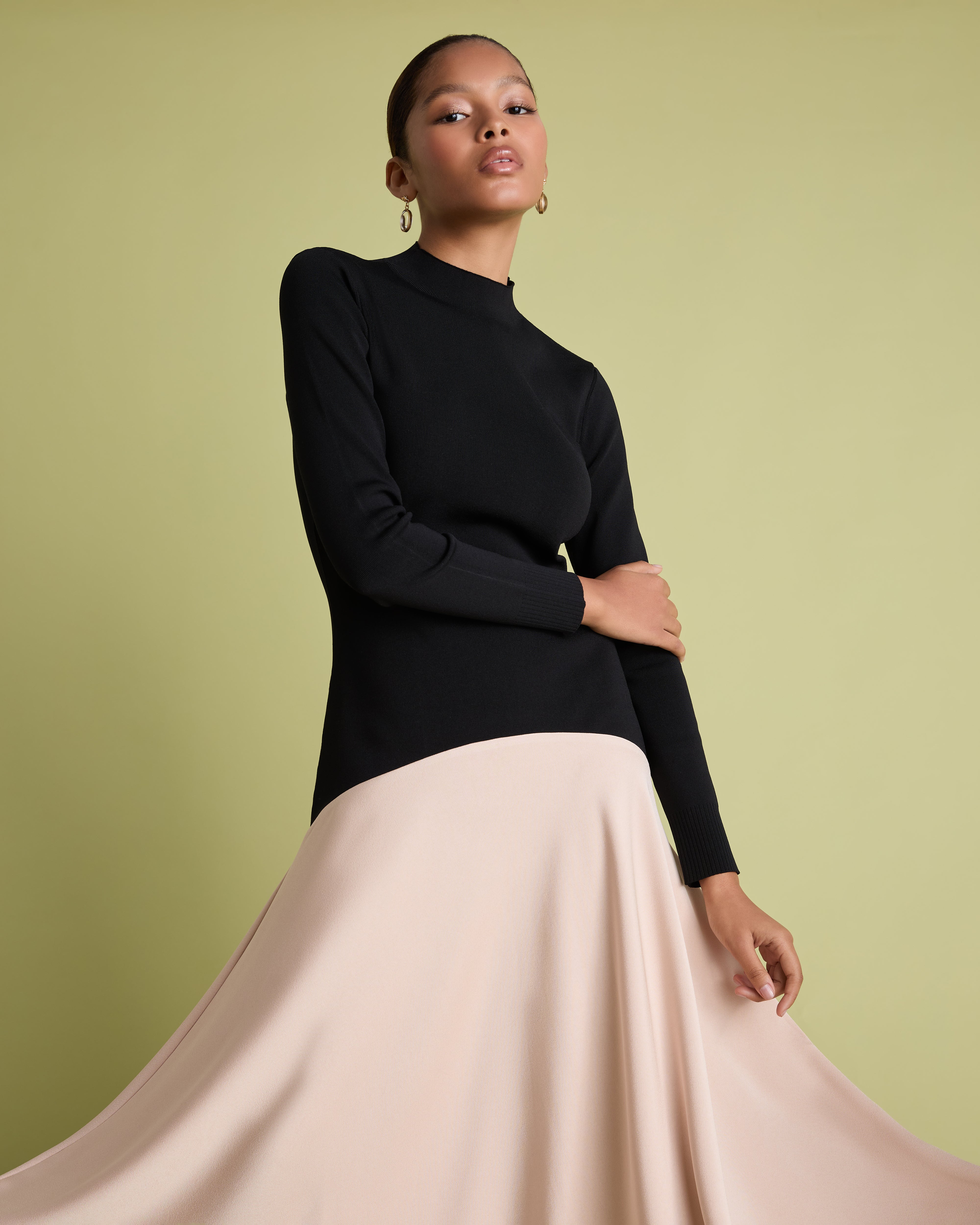 Acacia Colourblock Mockable Midi Dress