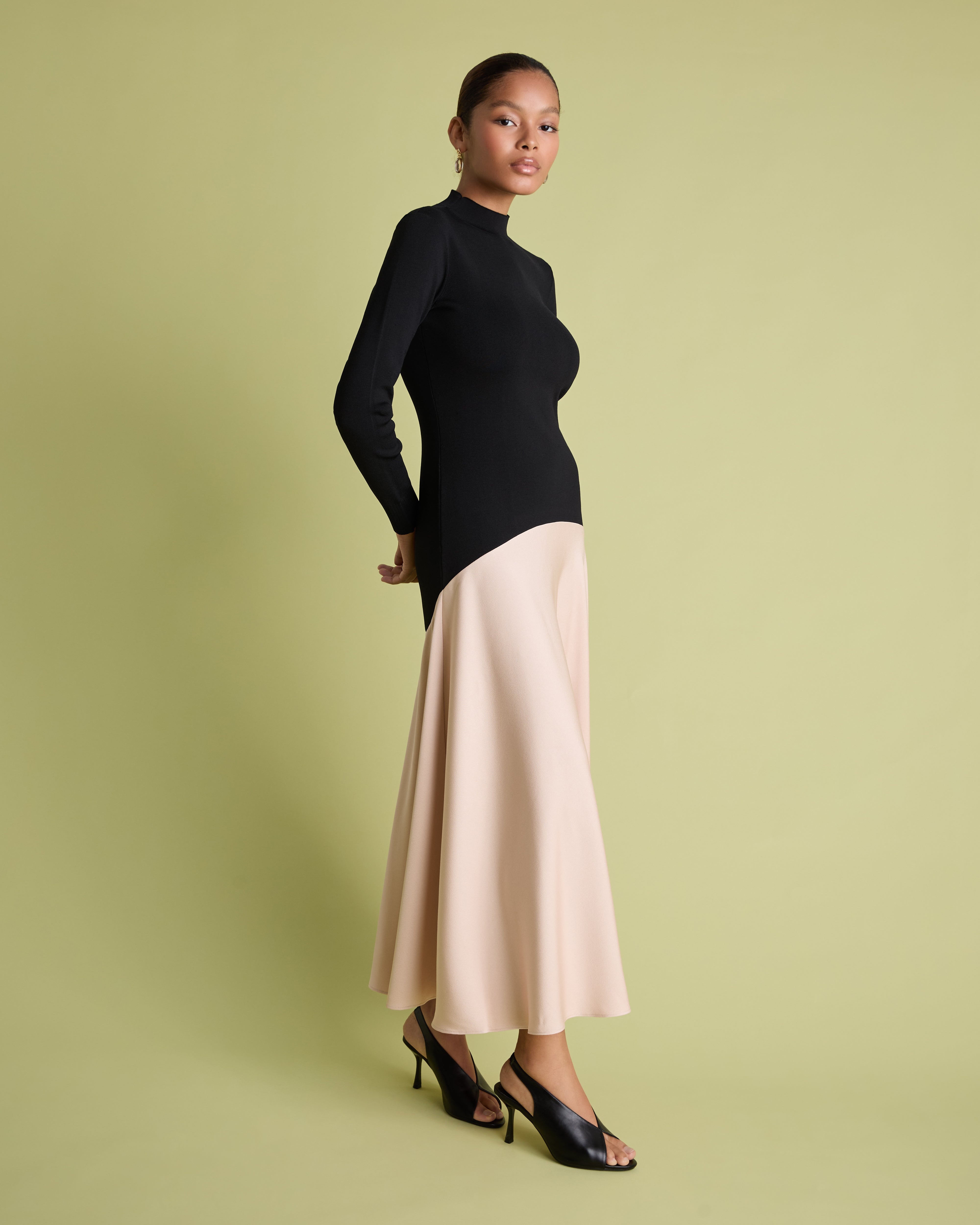 Acacia Colourblock Mockable Midi Dress
