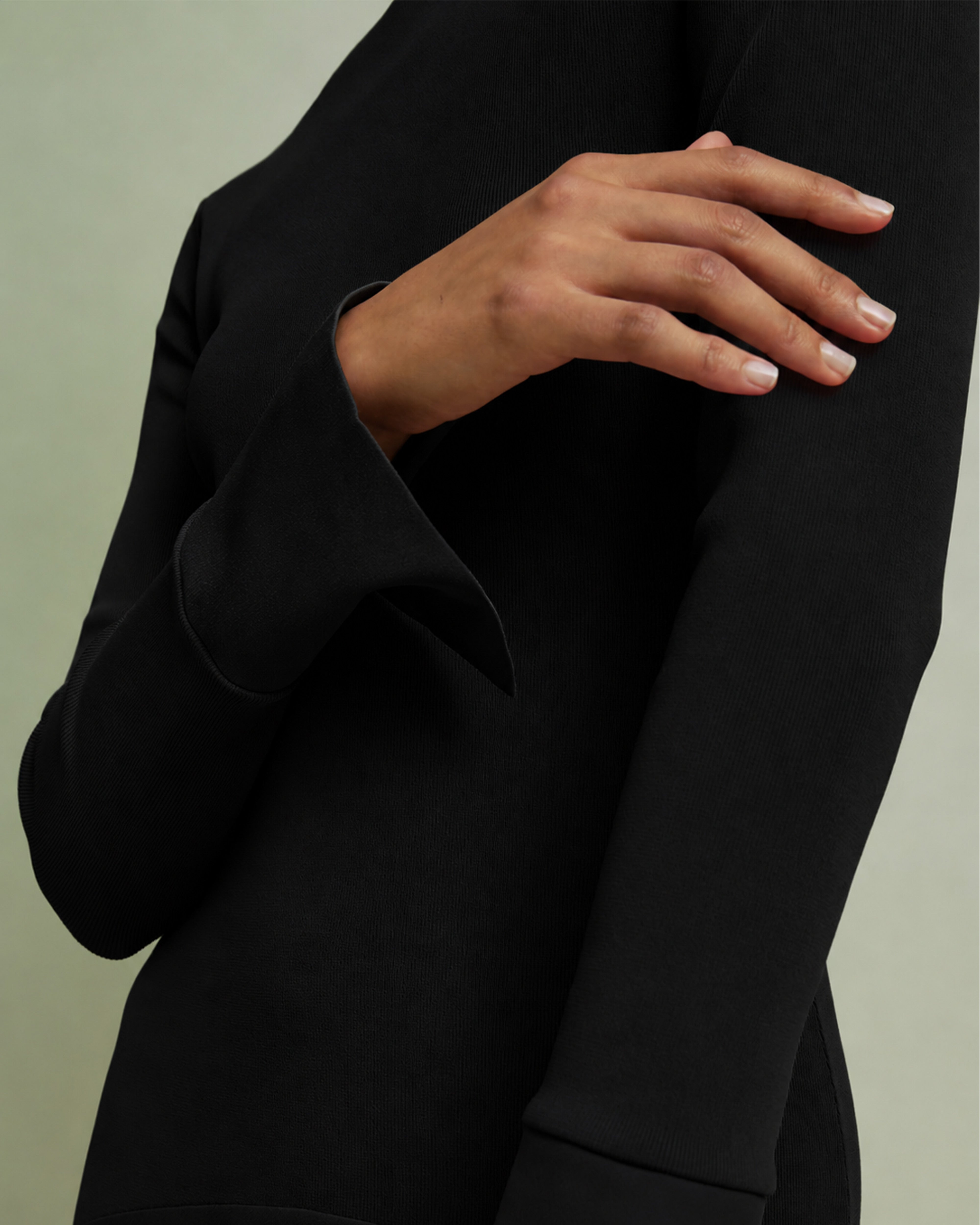 Acacia Hybrid Knit Satin Midi Dress