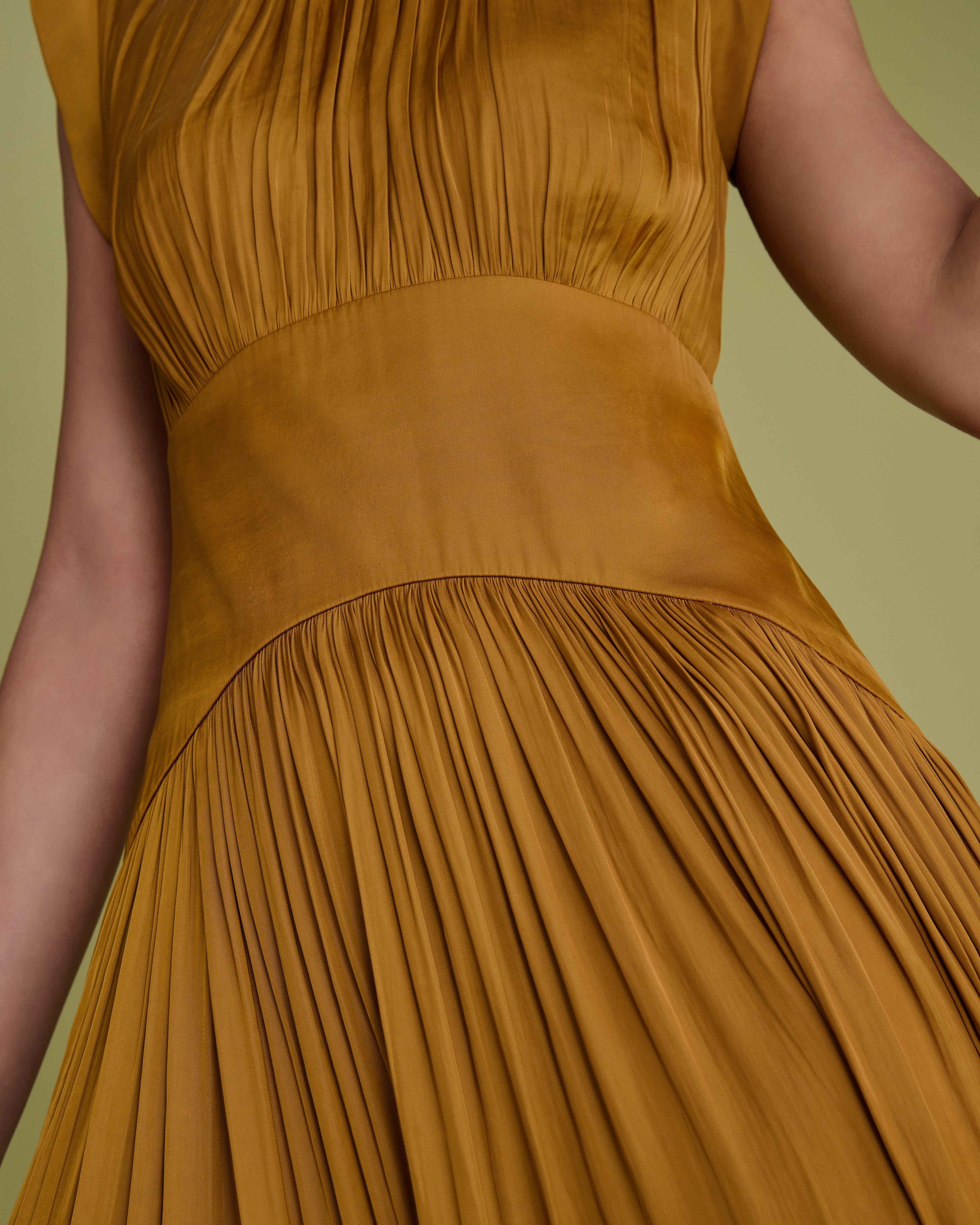 Shoulder Detail Sleeveless Midi Dress