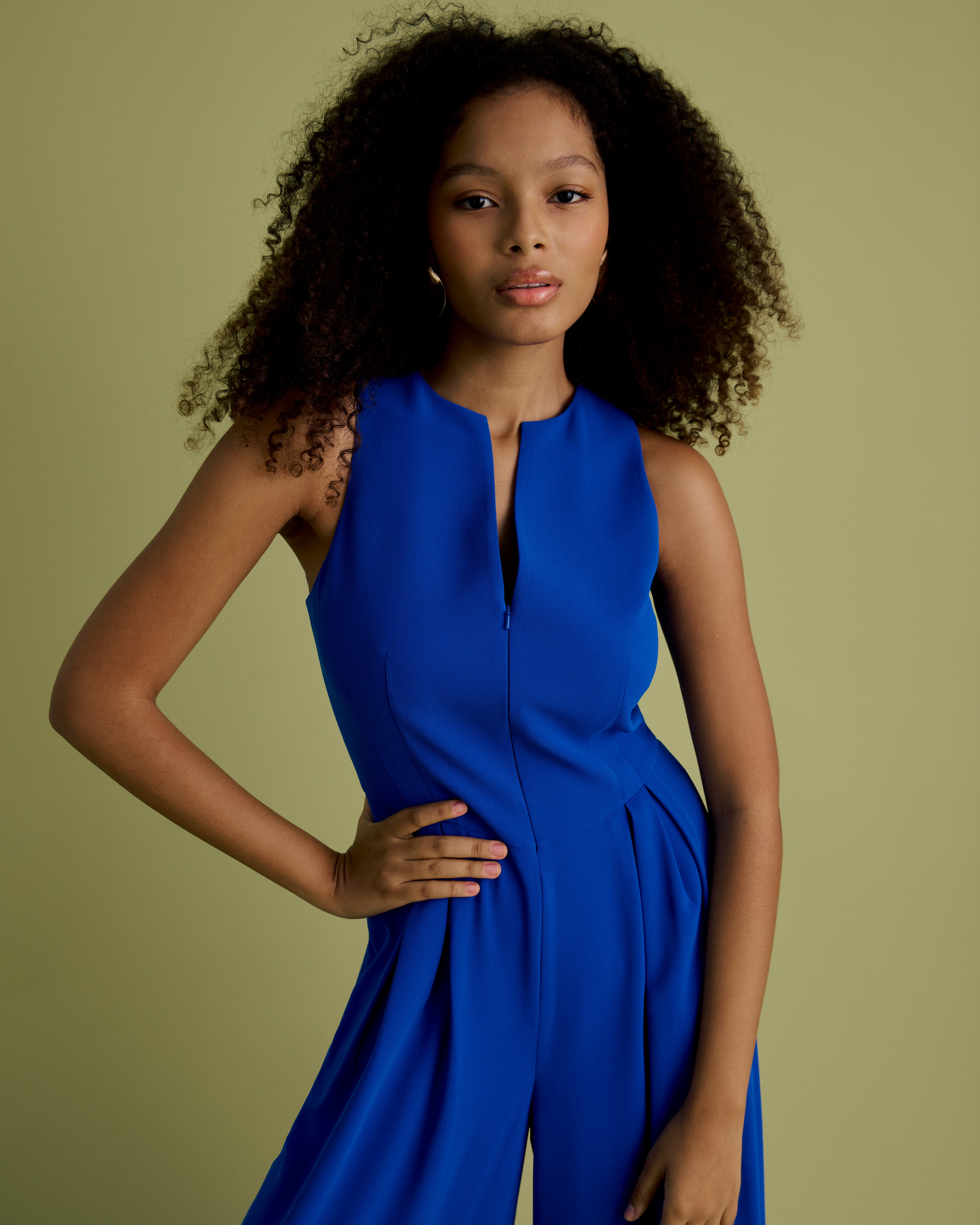 Fit And Flare Wide Leg Jumpsuit