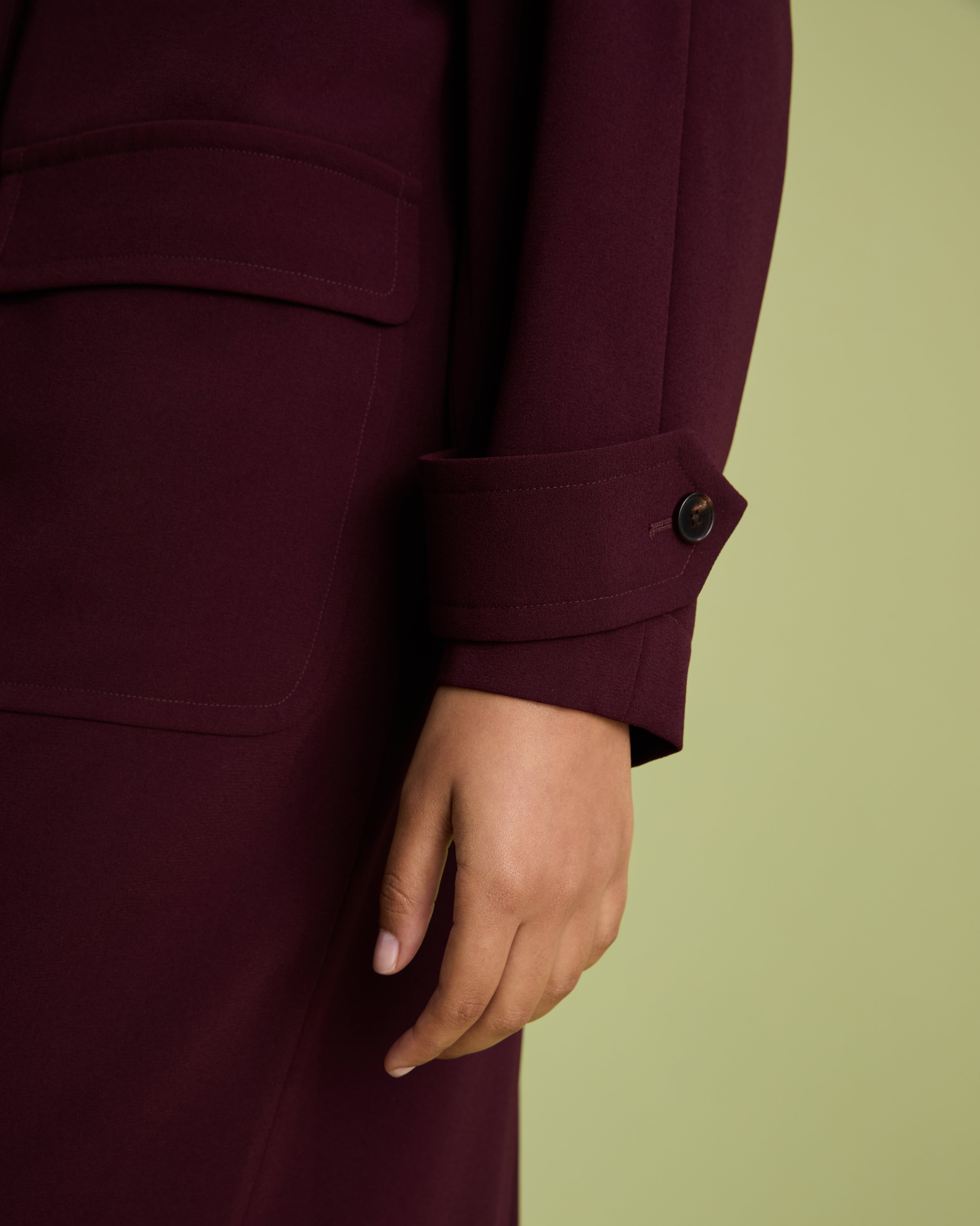 Burgundy Deconstructed Trench Coat