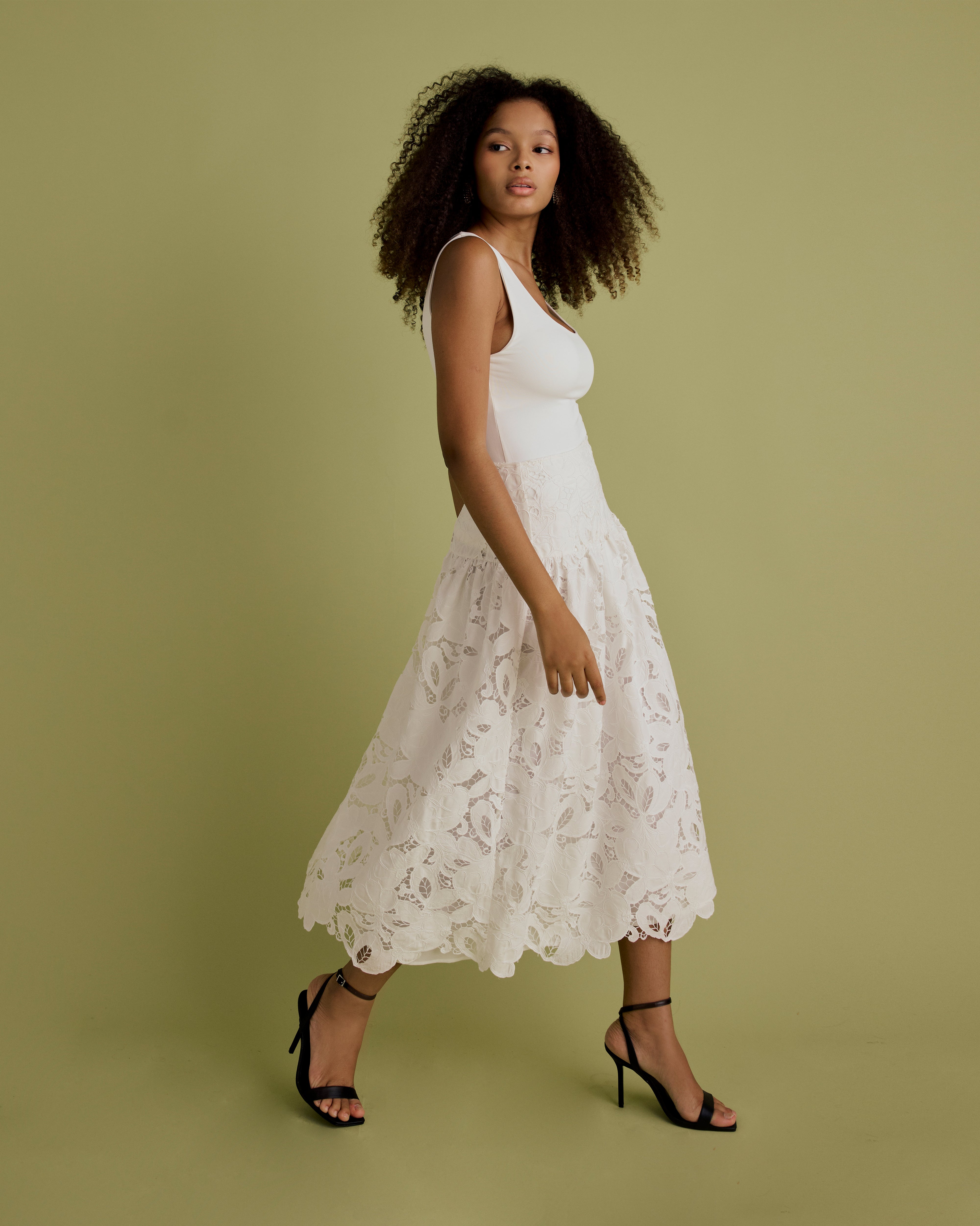 midi dress skirts Mimi Midi Skirt Bone / XS