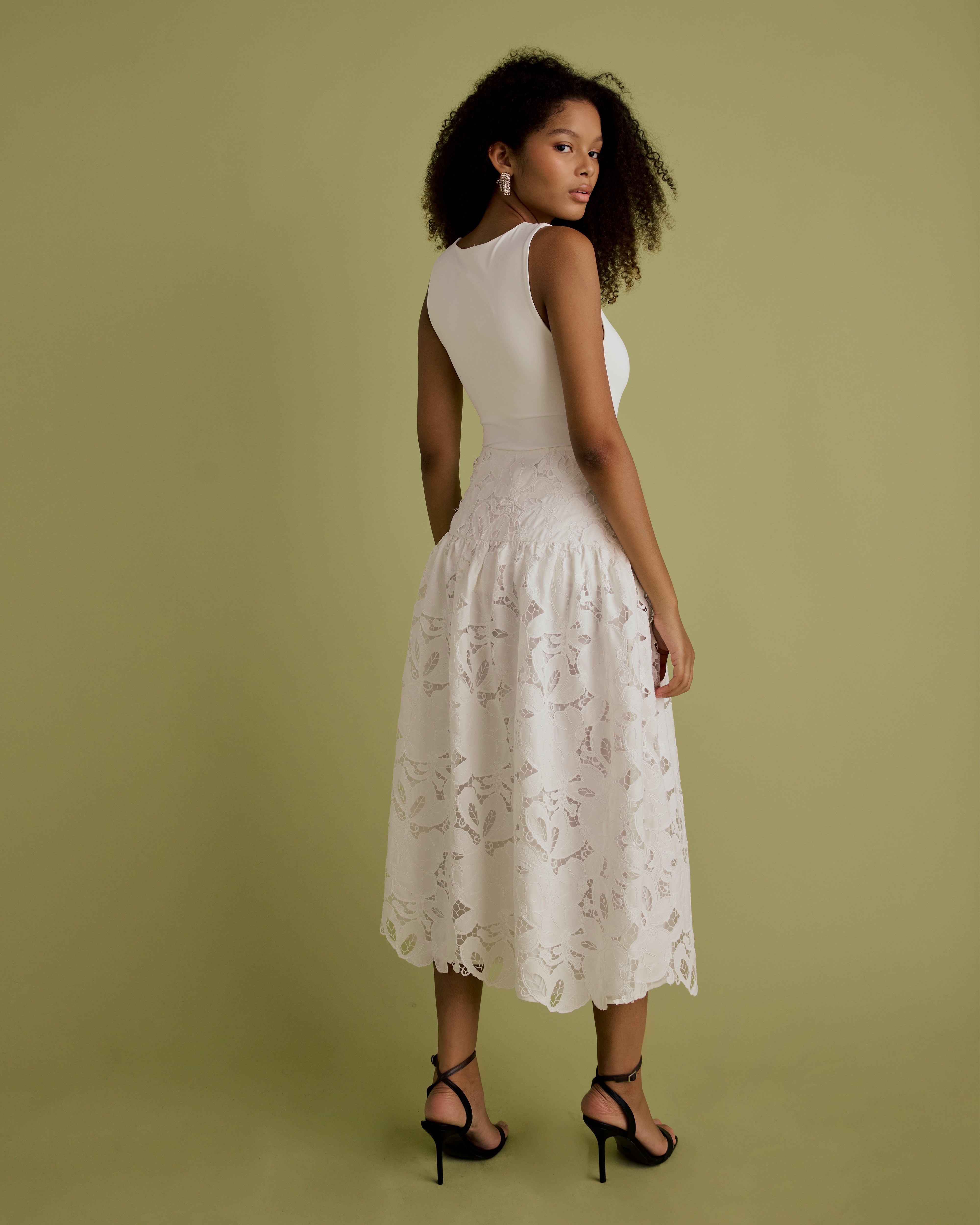 Lace Midi Skirt