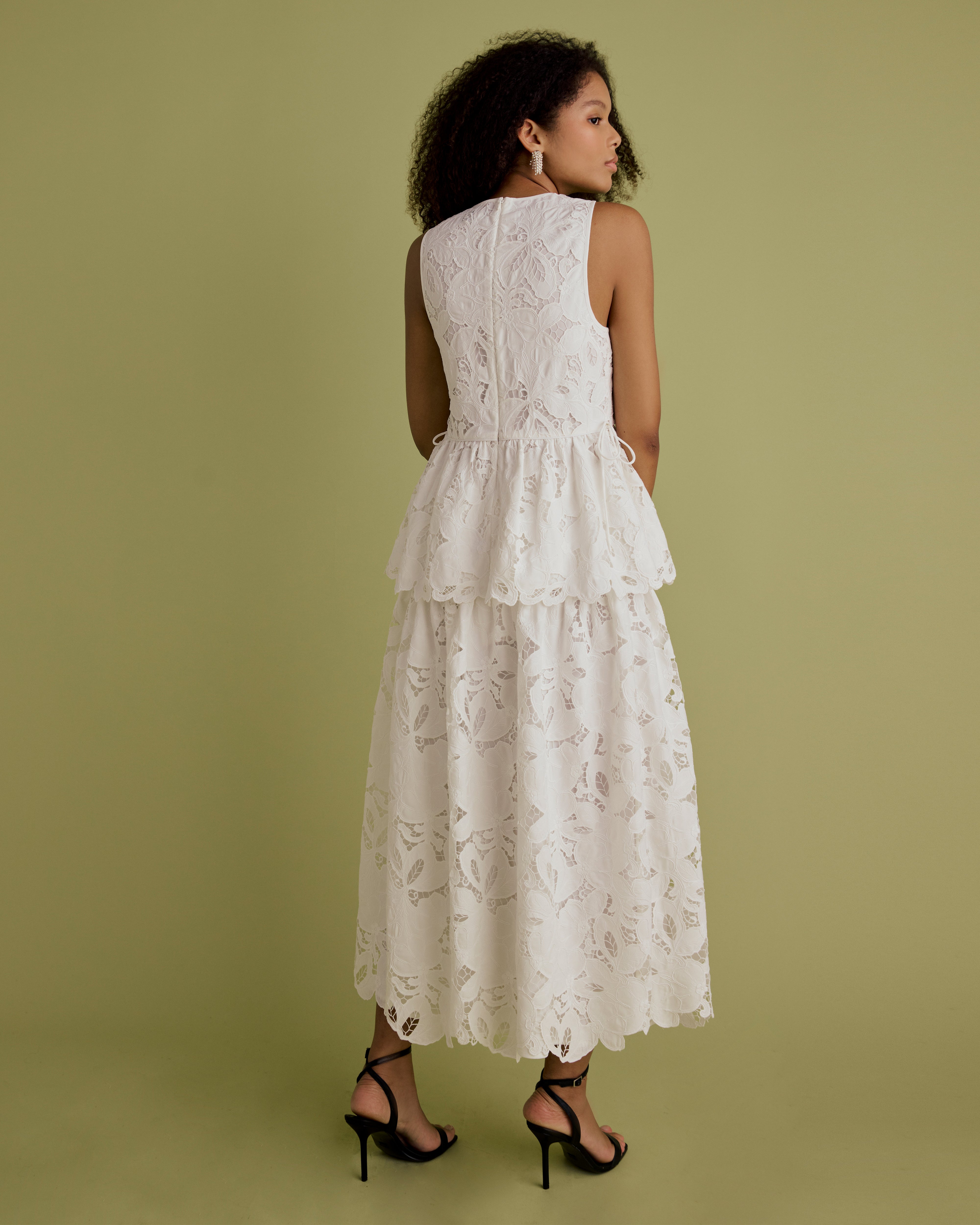 Lace Peplum Top