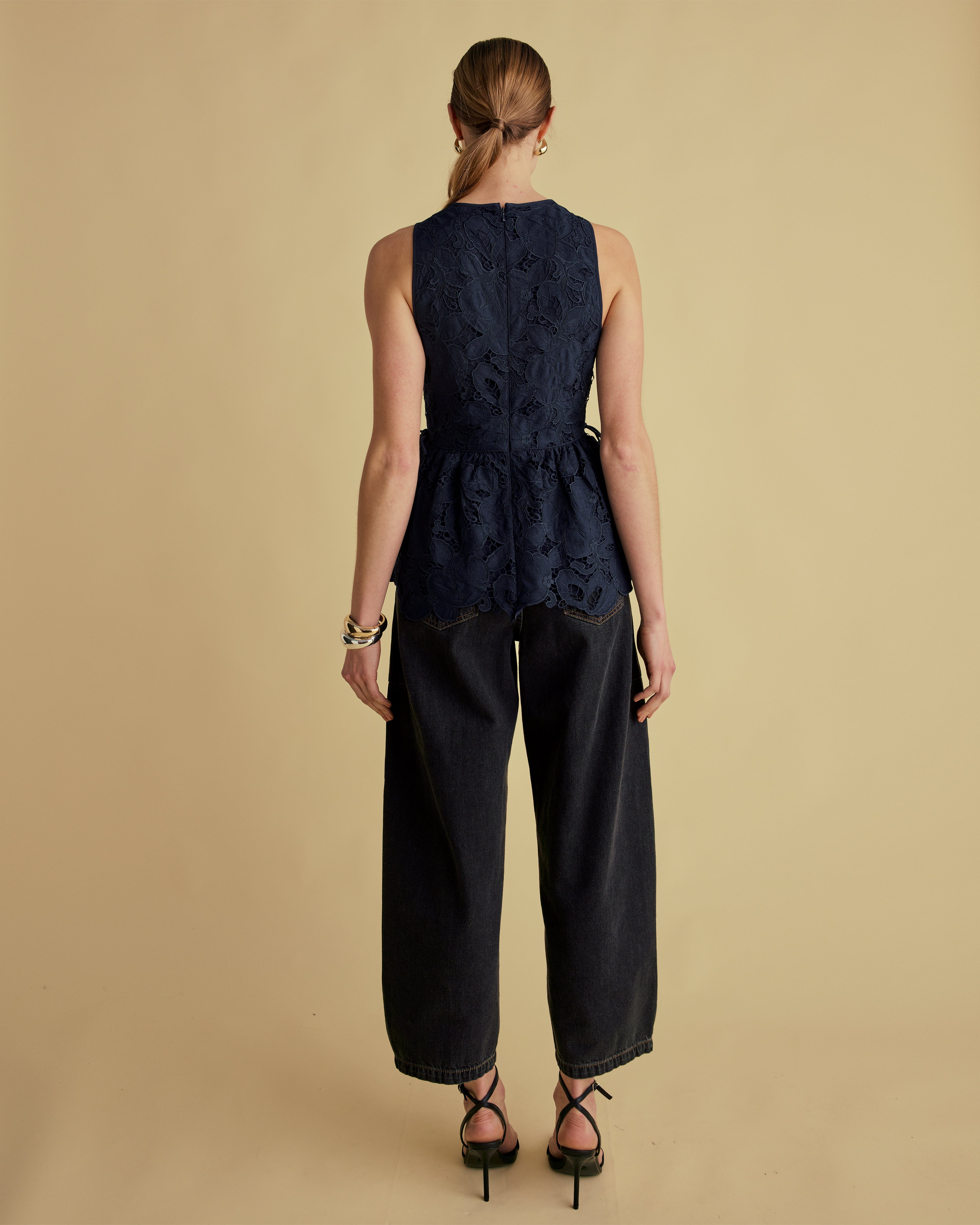 Lace Peplum Top