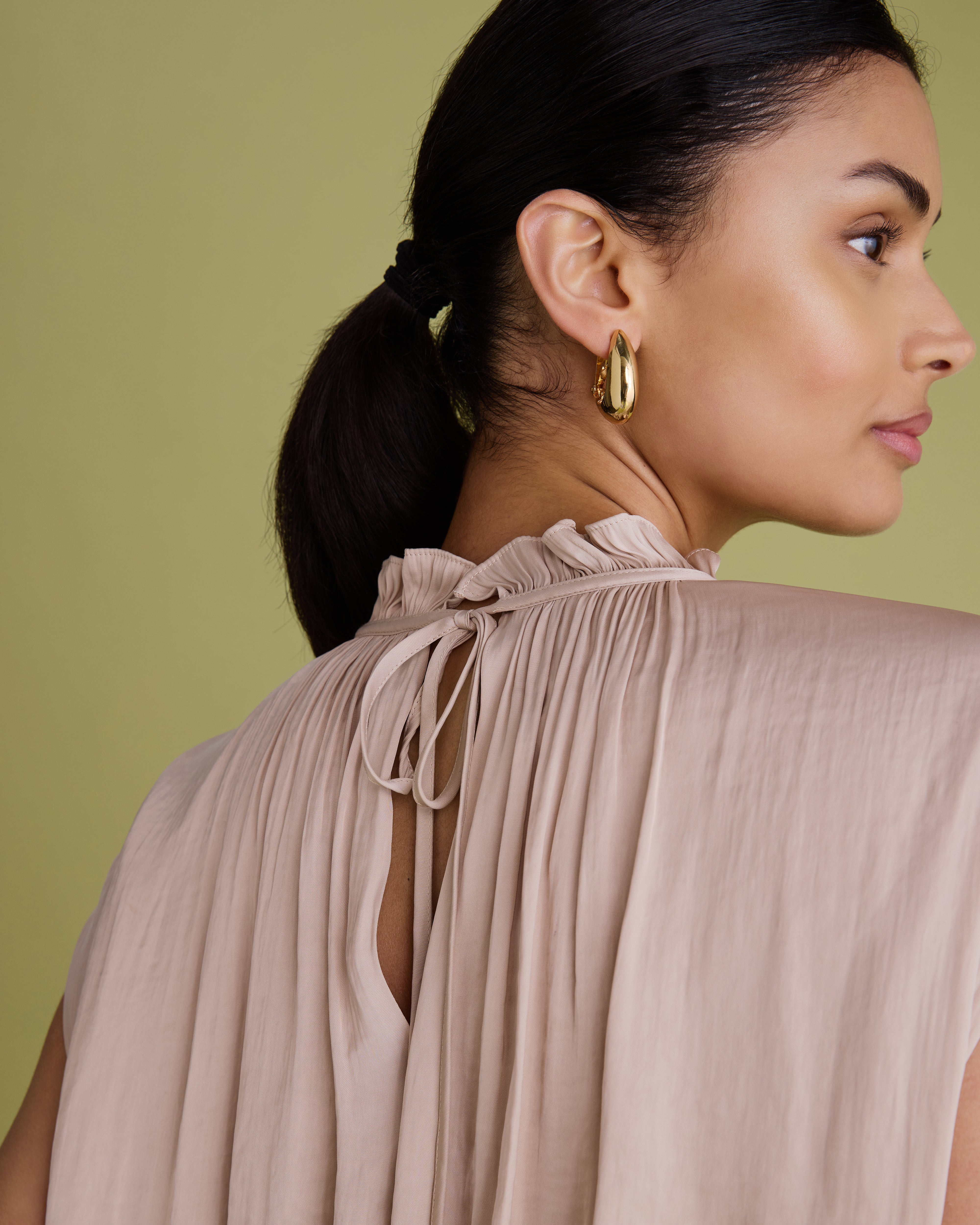 Frill Detail Blouson Top