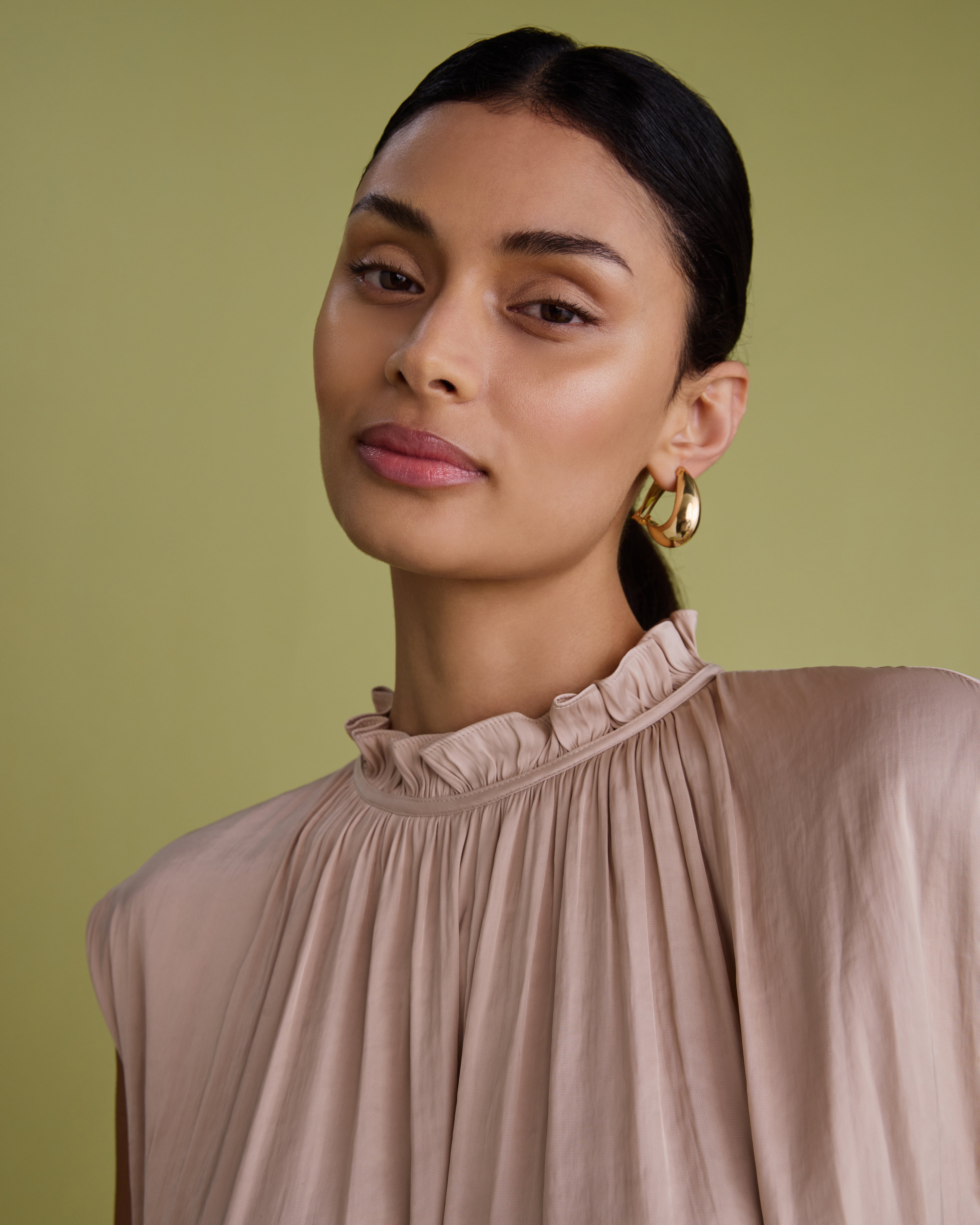 Frill Detail Blouson Top
