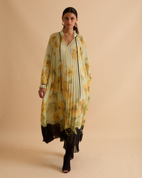 kyra midi dress Kyra Cotton Embroidered Flutter Sleeve Midi Dress
