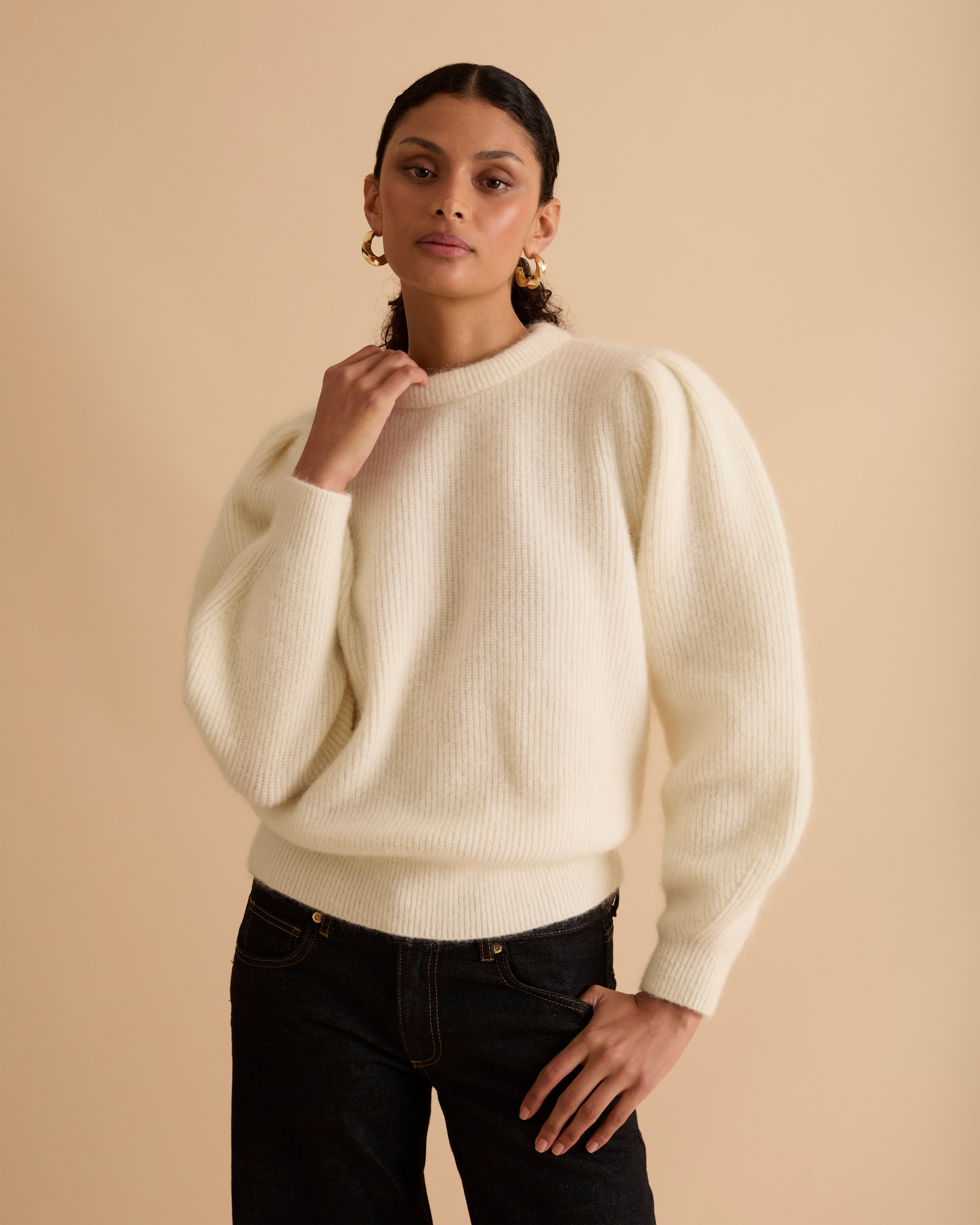 Tie Back Rib Knit Jumper