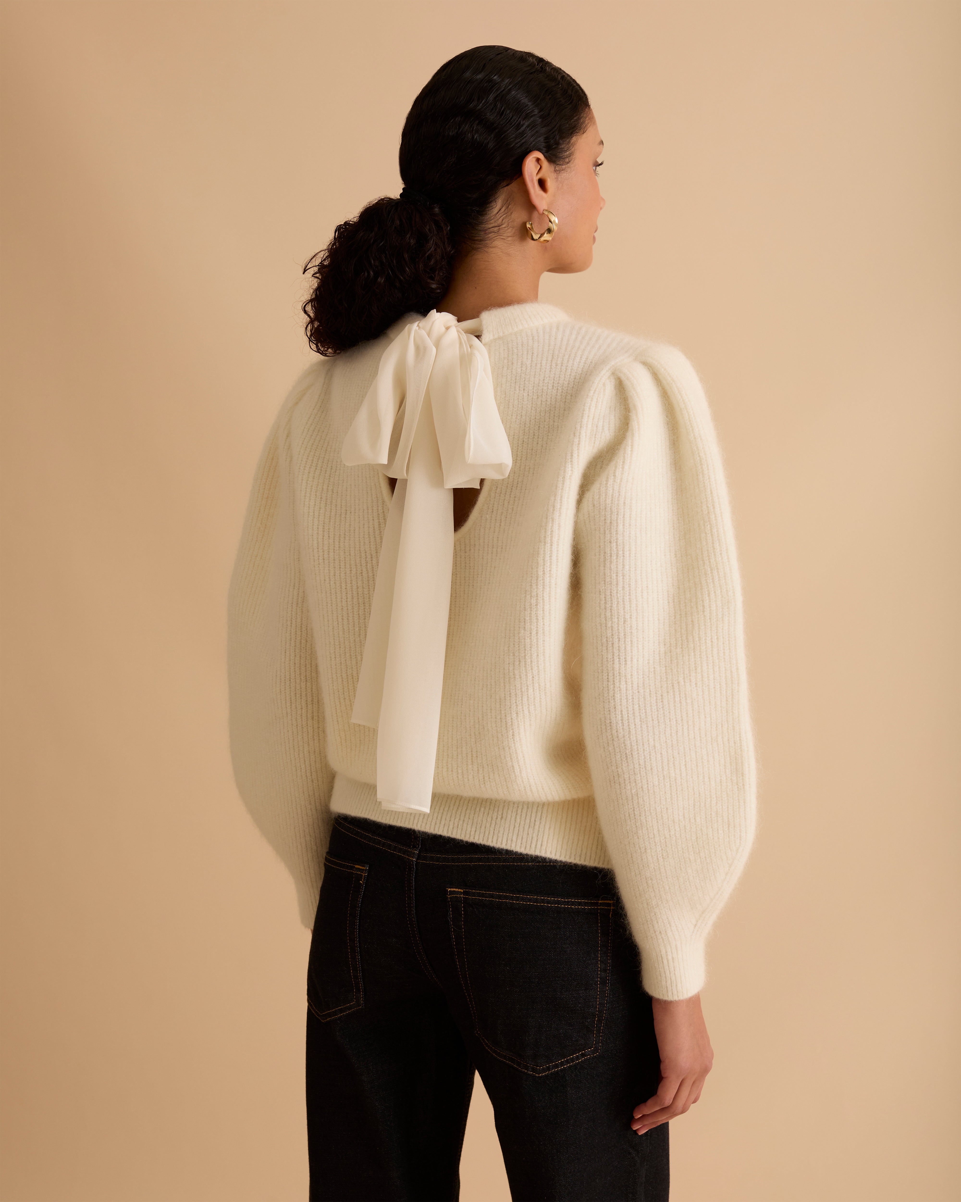 Tie Back Rib Knit Jumper – Florere