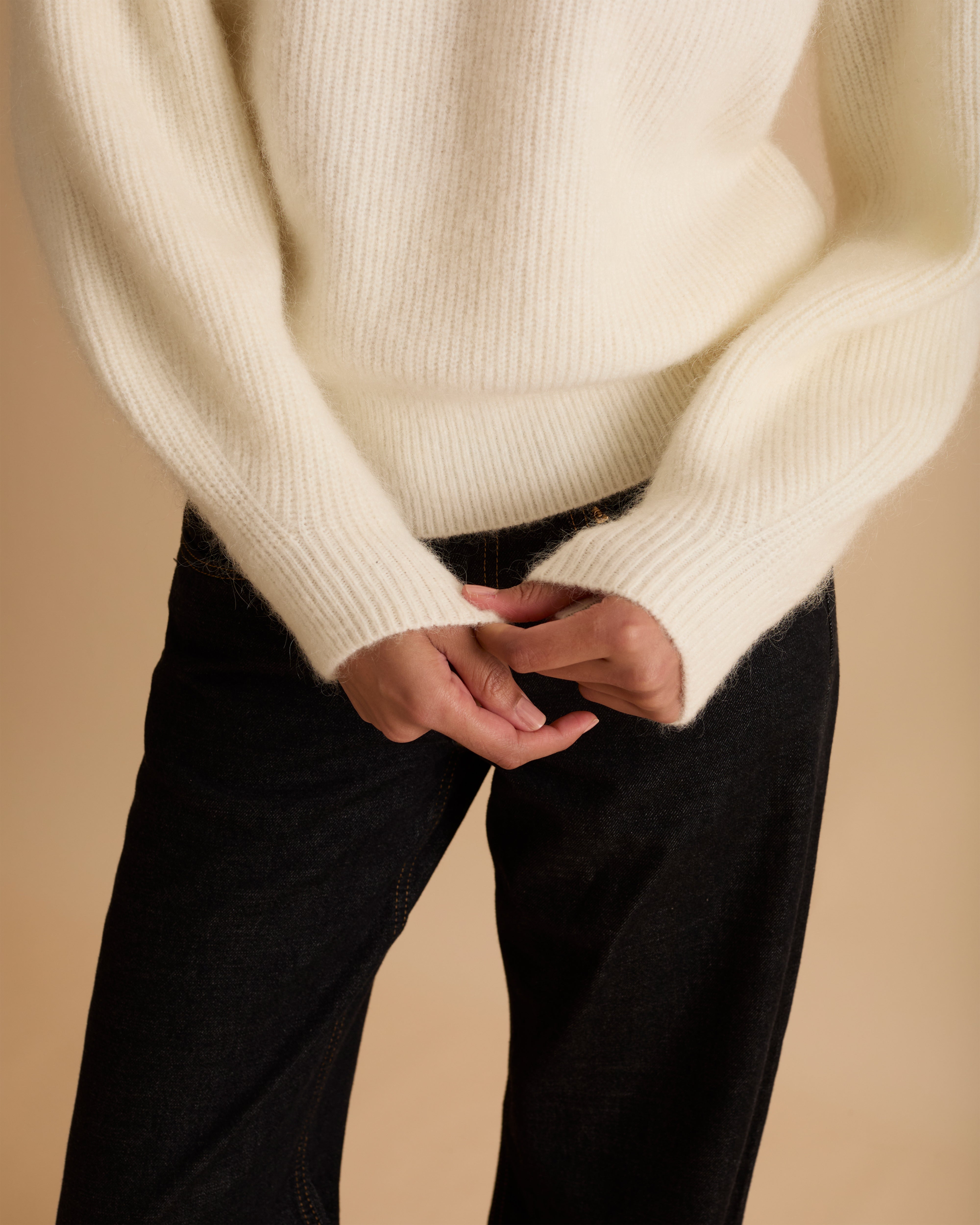 Tie Back Rib Knit Jumper