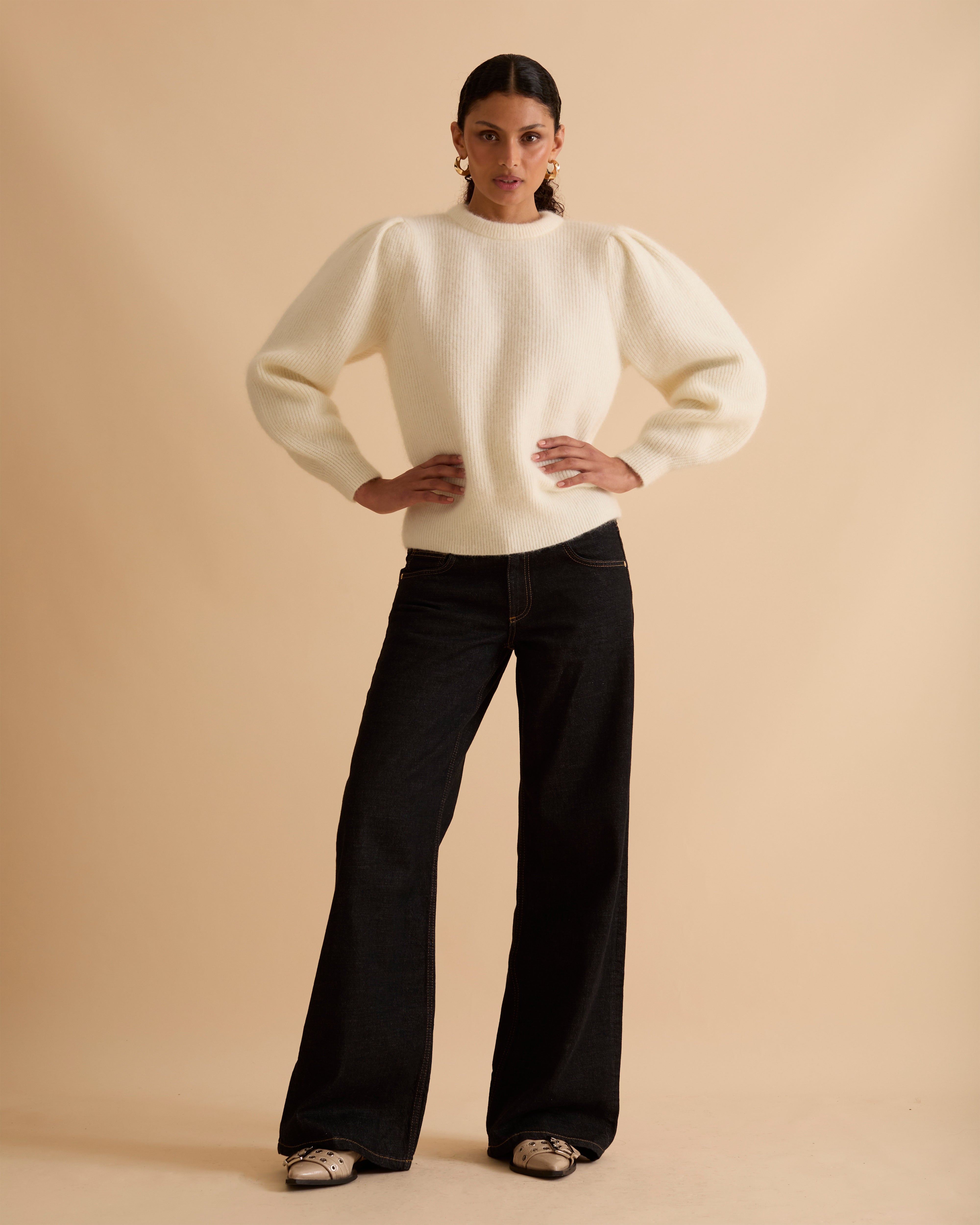 Tie Back Rib Knit Jumper